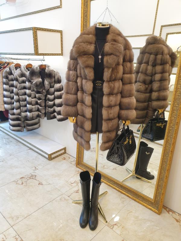 러시안 소볼 카라 세이블롱코트