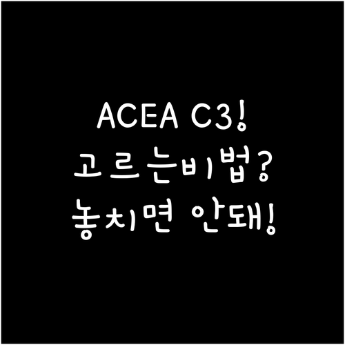 내 차에 맞는 ACEA C3 오일 고..