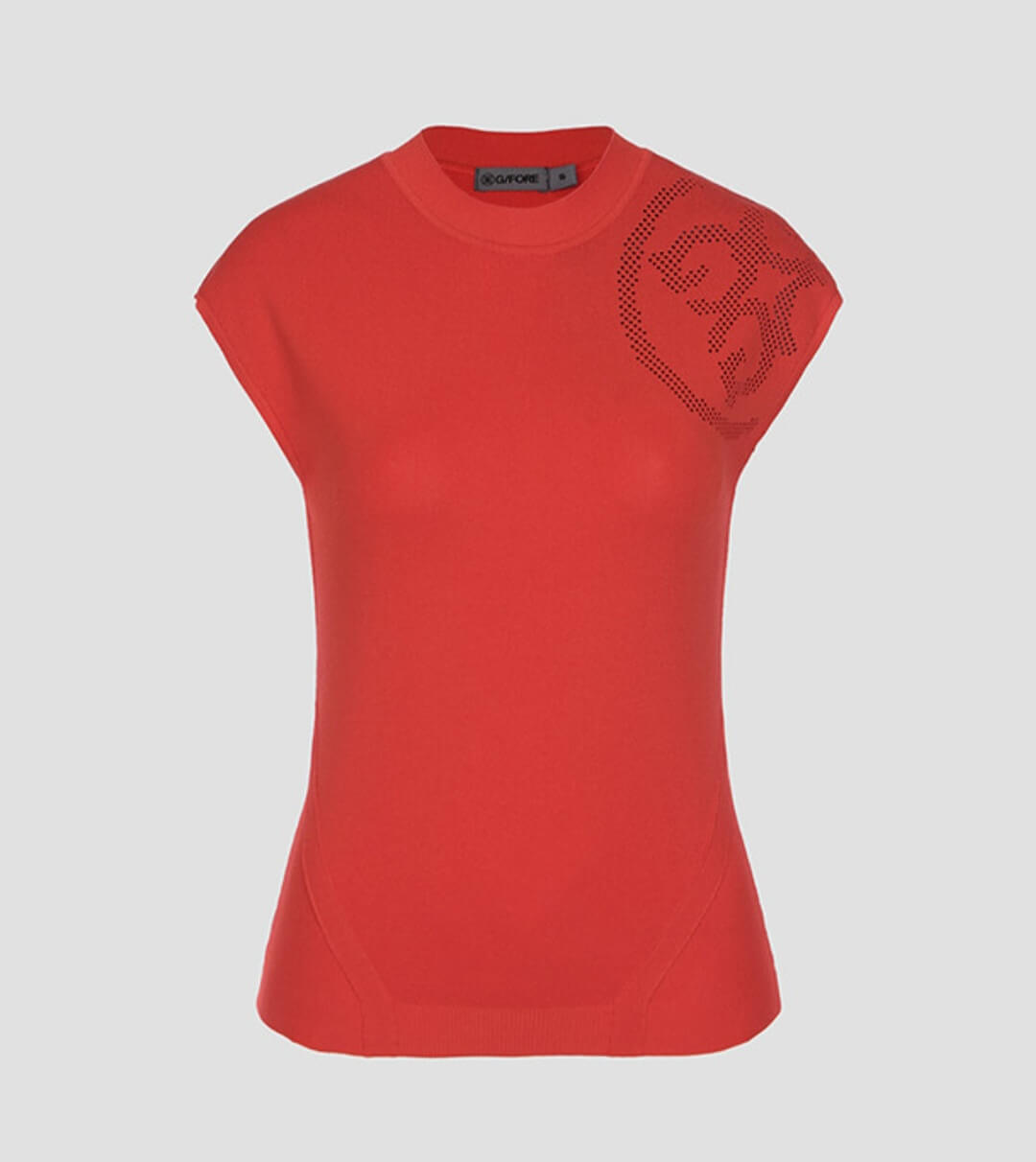 지포어골프웨어 레드니트탑