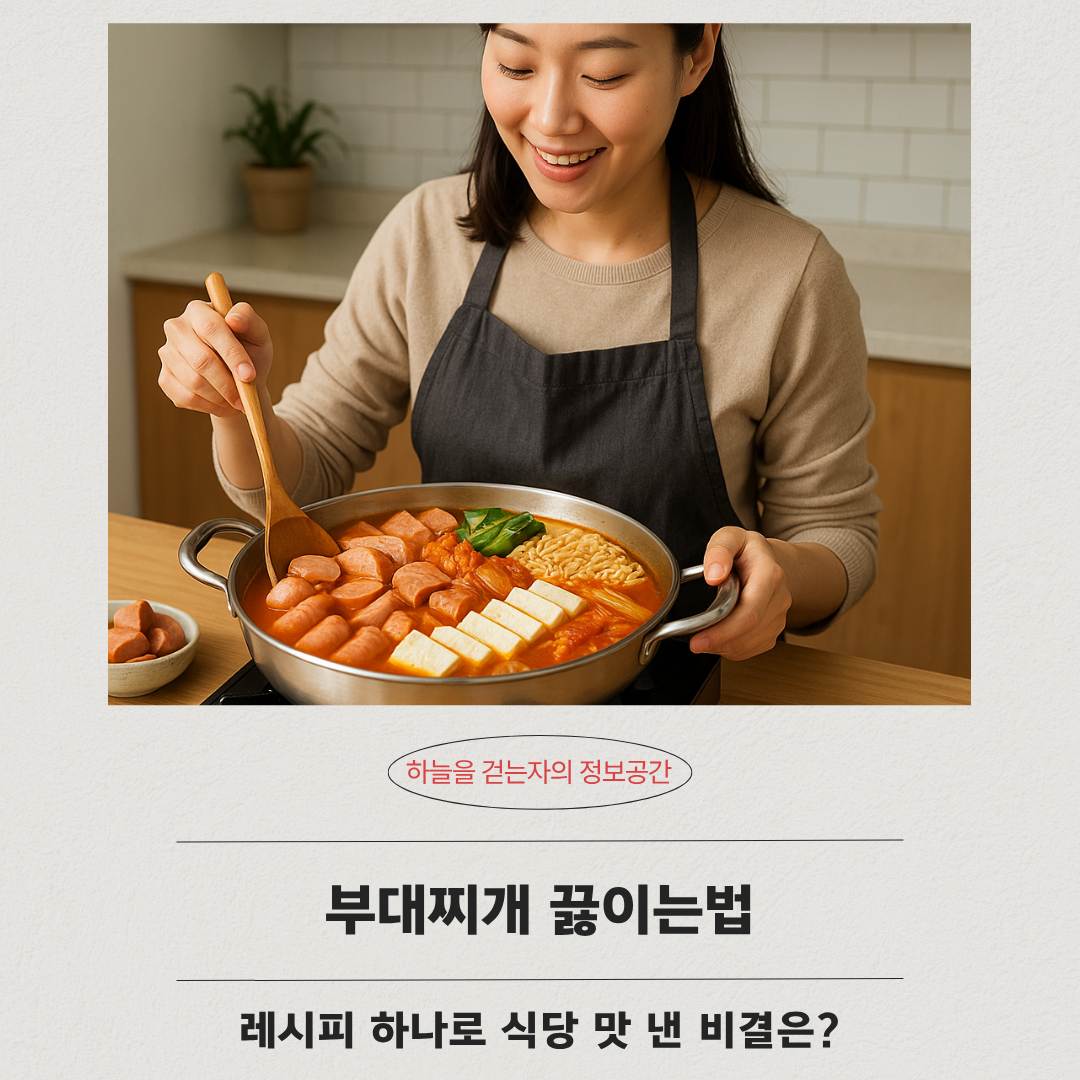 부대찌개 끓이는법, 레시피 하나로 식당 맛 낸 비결은?