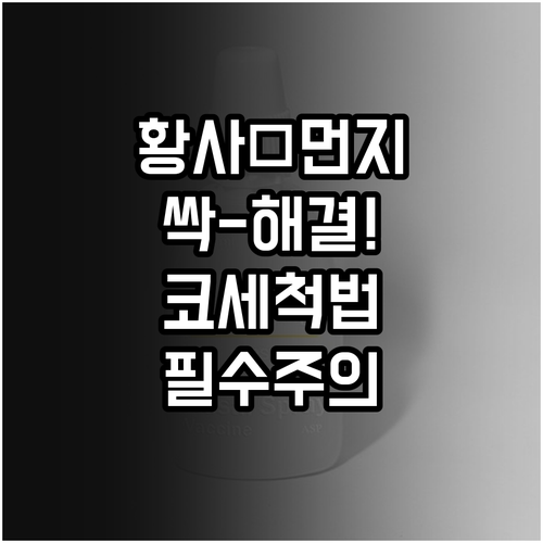 황사 미세먼지 씻어내는 올바른 코세척..
