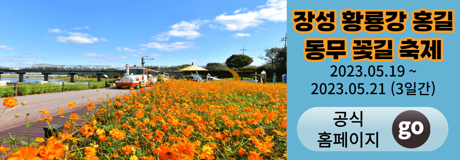 장성 황룡강 홍길동무 꽃길 축제