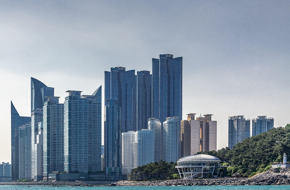 부산 동백섬과 마린시티 사진