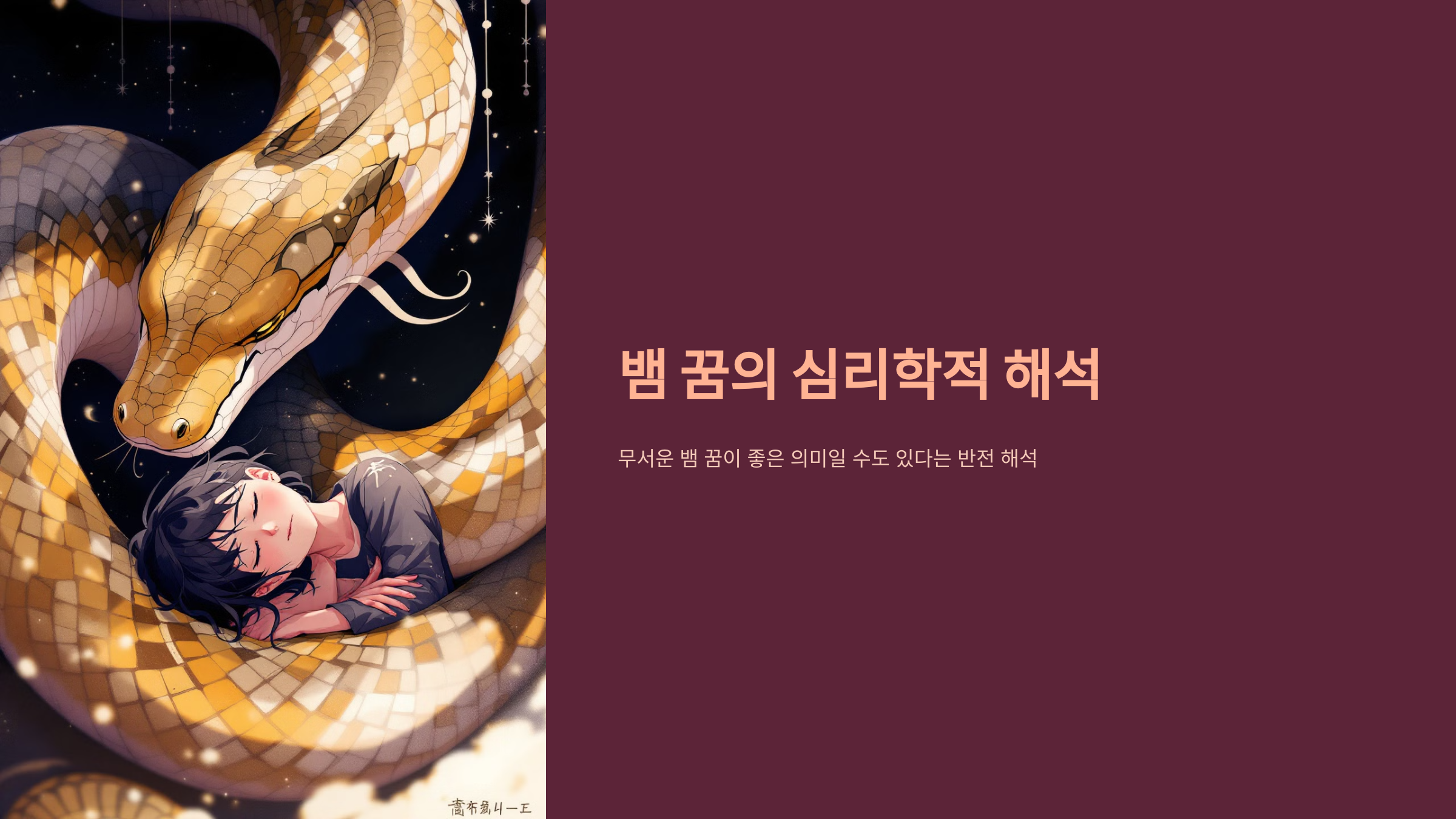 뱀 꿈의 심리학적 해석