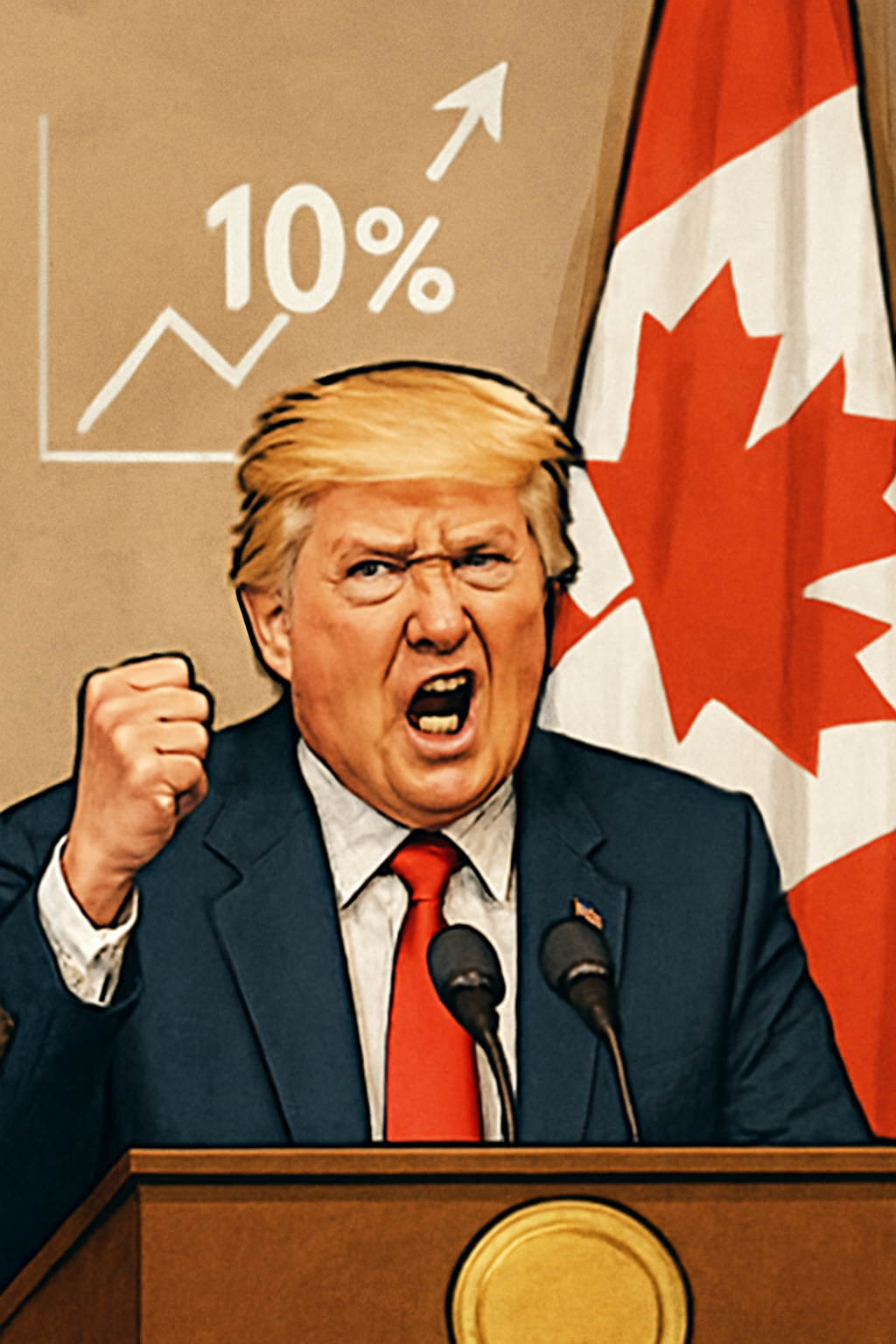 트럼프, 캐나다 관세 추가 10% 인상 발표…‘레이건 연설 광고’에 격분한 이유는? 관련 사진