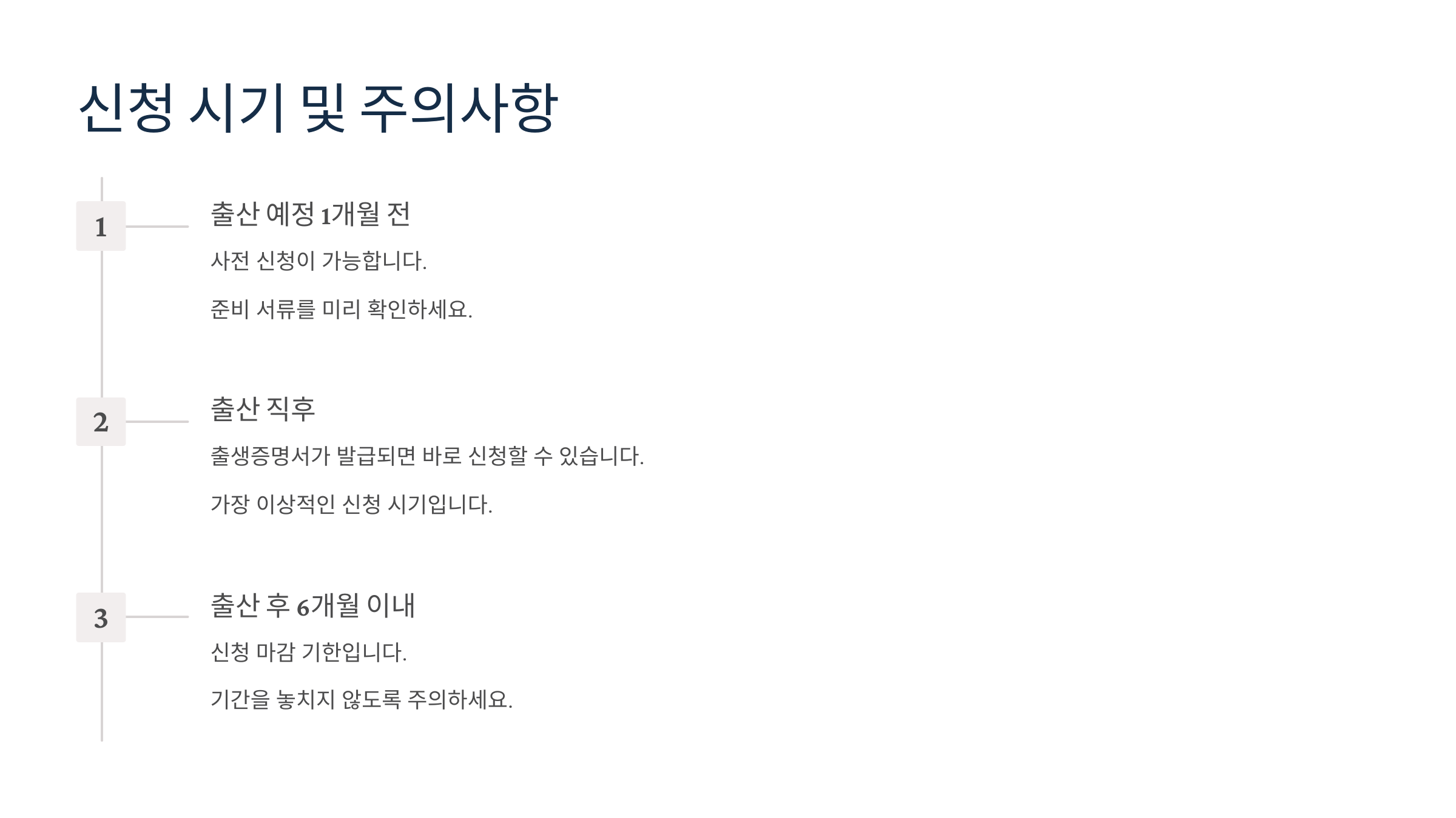 신청 시기와 주의사항