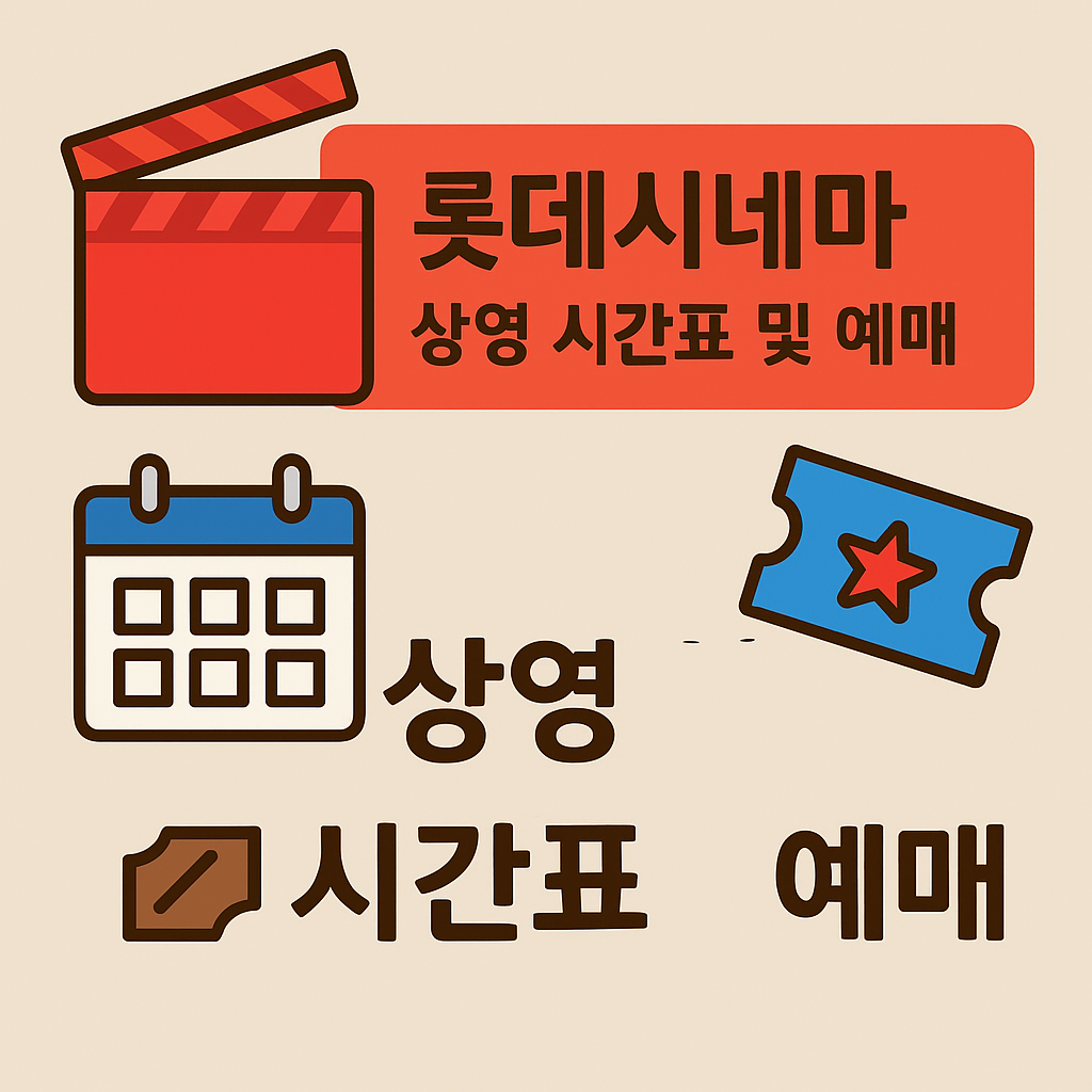 롯데시네마 상영 시간표 및 예매 방법