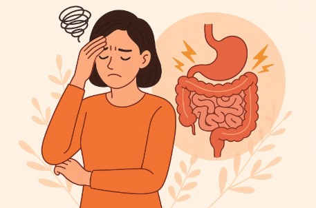 스트레스로 인한 장 건강 예시 이미지