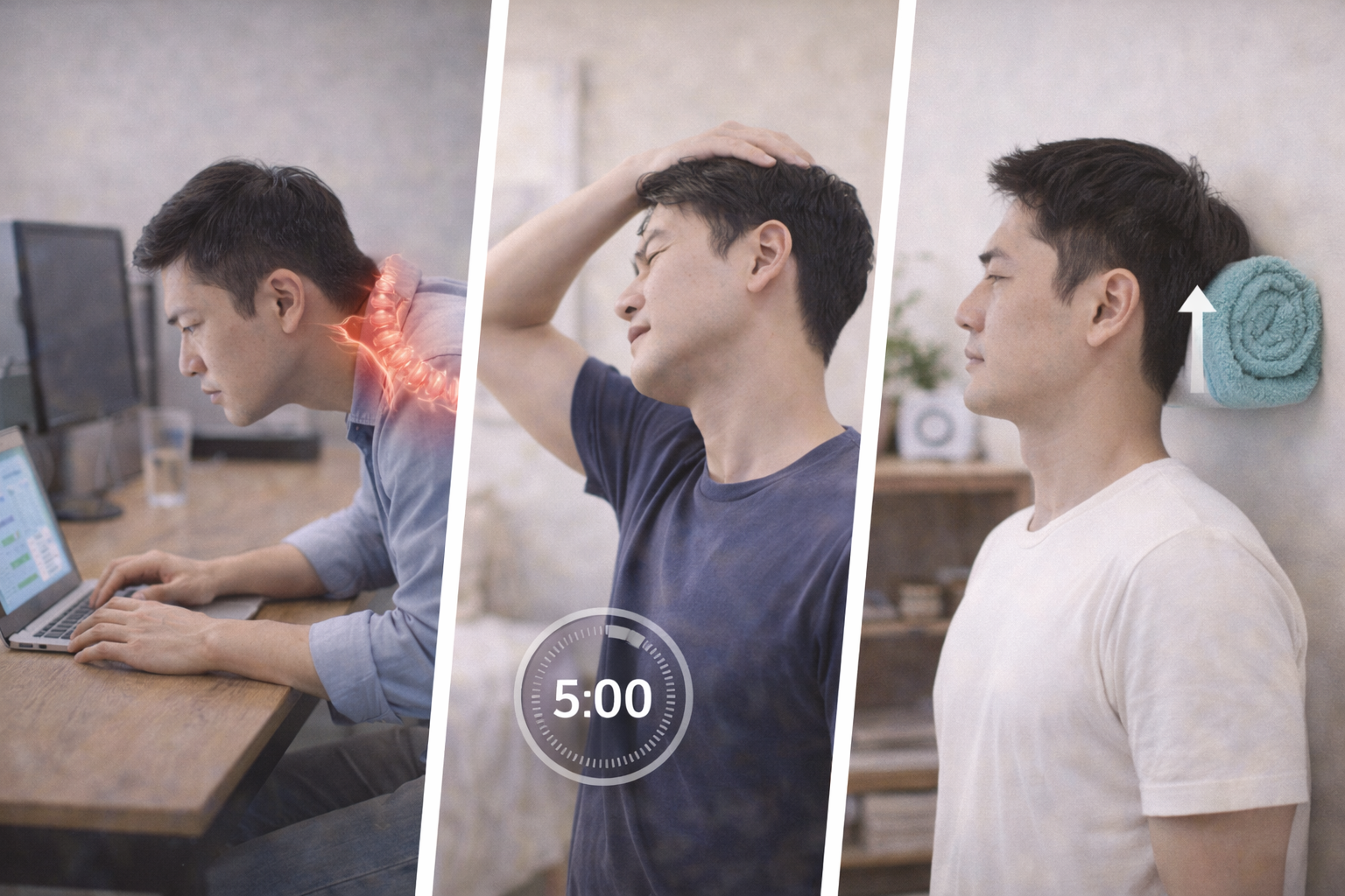 거북목 교정 핵심요소 3가지(책상자세,5분루틴,교정습관)관련 사진