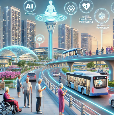 싱가포르의 스마트 시니어 도시 이미지