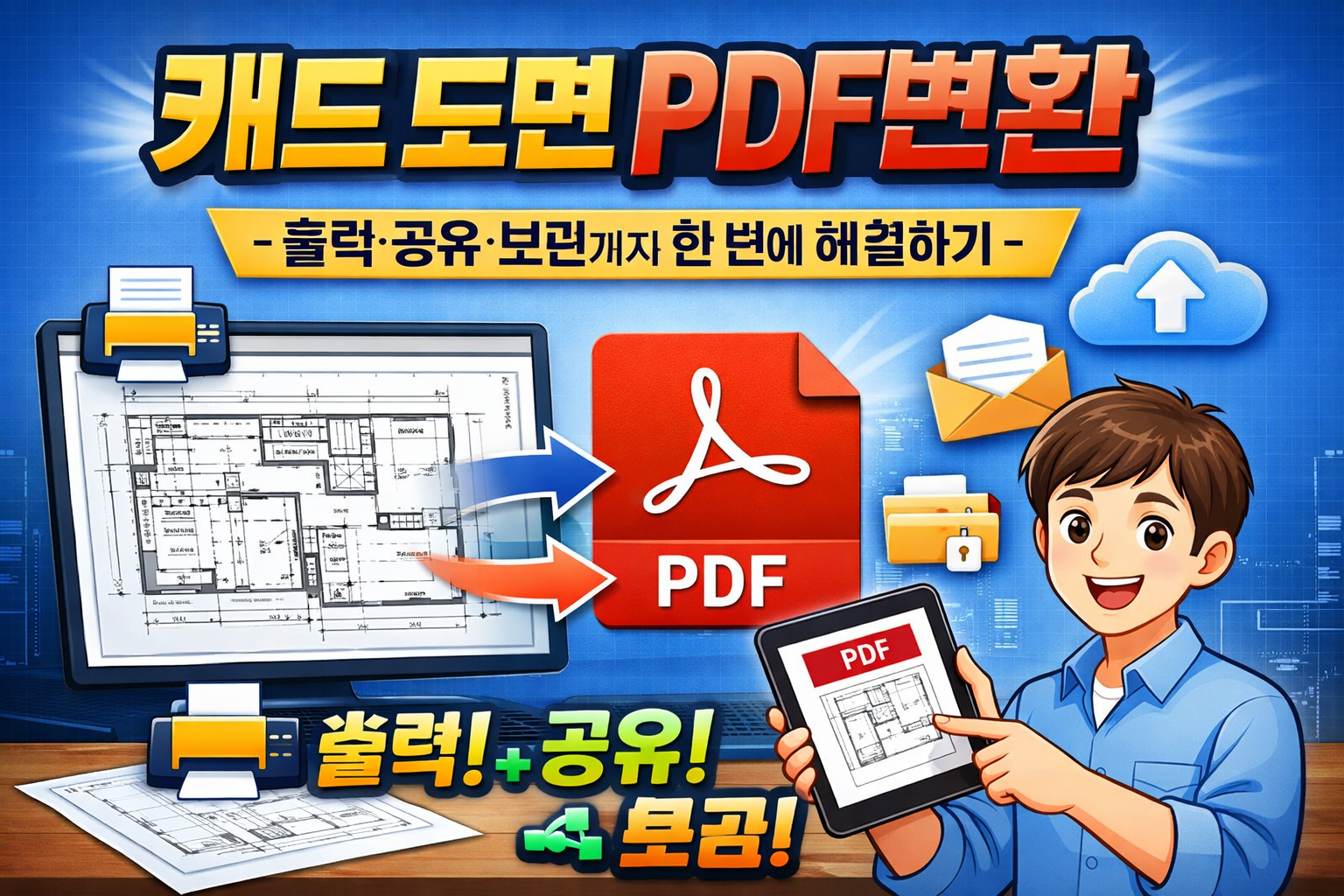 캐드 도면 pdf변환