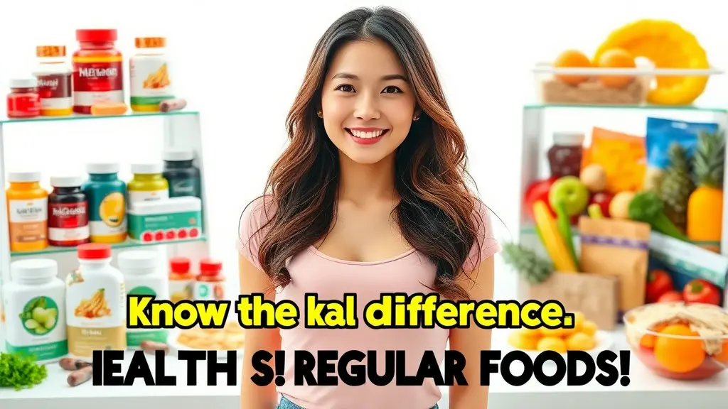 건강기능식품과 일반식품 구별하는 이미지