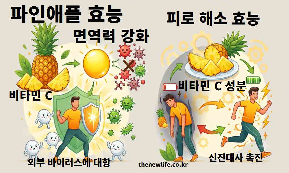 파인애플 효능 면역력 강화 피로 해소