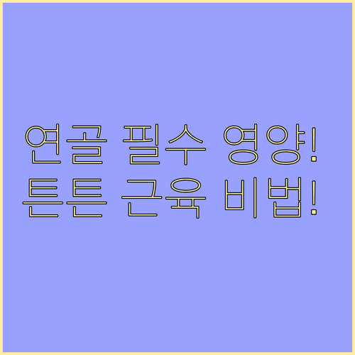 연골에 필요한 영양분 공급 근육을 튼..