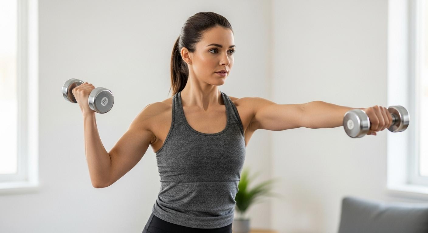 아령으로 팔뚝살빼는 운동 방법