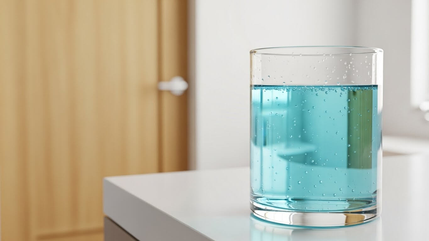 SGLT-2 억제제 복용 시 수분 섭취와 탈수 예방을 상징하는 이미지