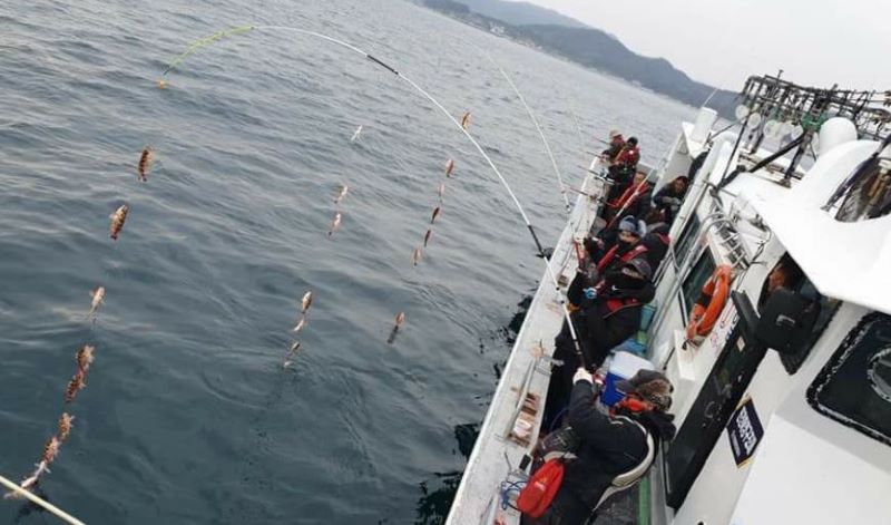 서해 겨울 열기 외줄낚시