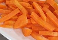 당근 썰어 놓은 사진