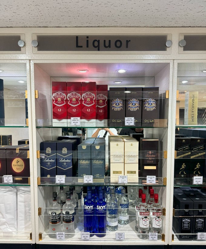 두원상선 크루즈 면세점 상품 술