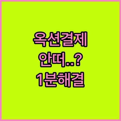 옥션 결제창 먹통 현상 해결을 위한 ..