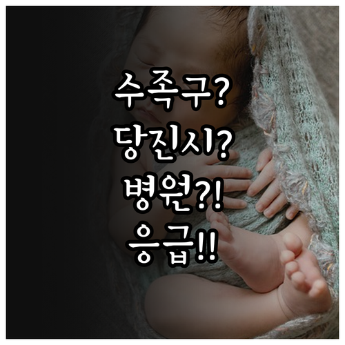 당진시 근처 수족구 병원 찾기와 응급..
