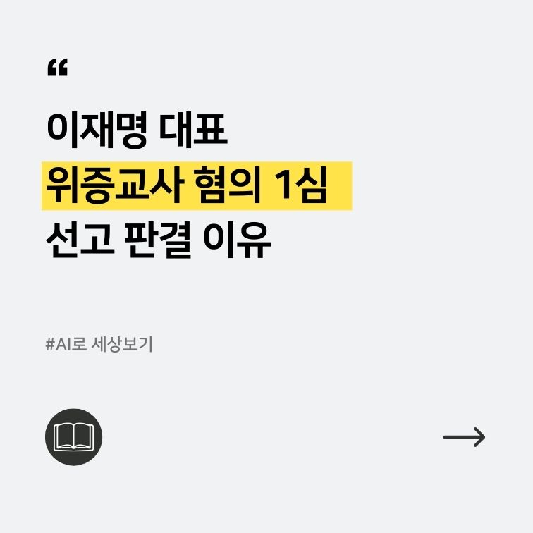 이재명 대표 위증교사 혐의에 관한 대표이미지
