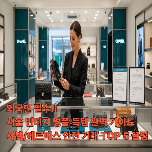 외국인 필수! 서울 빈티지 명품 득템 완벽 가이드: 샤넬/에르메스 안전 거래 TOP 5 꿀팁