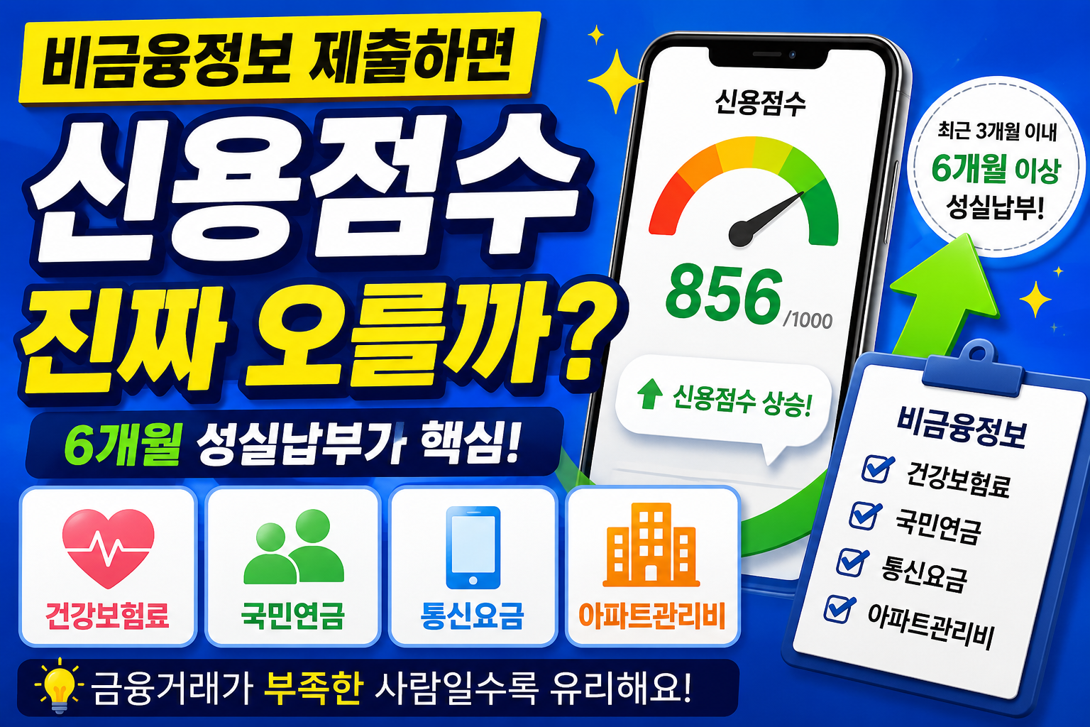 비금융정보 제출하면 신용점수 정말 오를까?