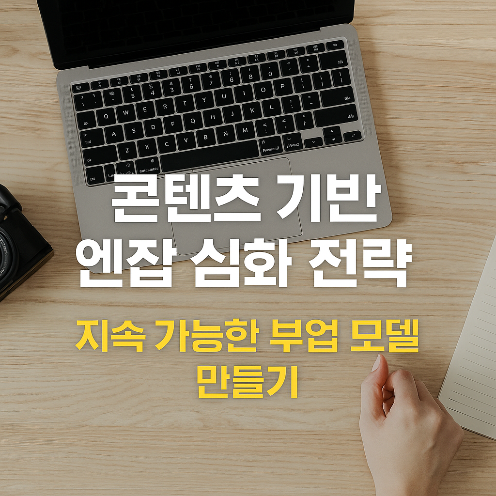 콘텐츠 기반 엔잡(N잡) 심화 전략, 지속 가능한 부업 모델 만들기