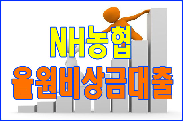 NH농협 올원 비상금대출 지업 소득에 관계없이 19세 이상 비상금 대출 안내