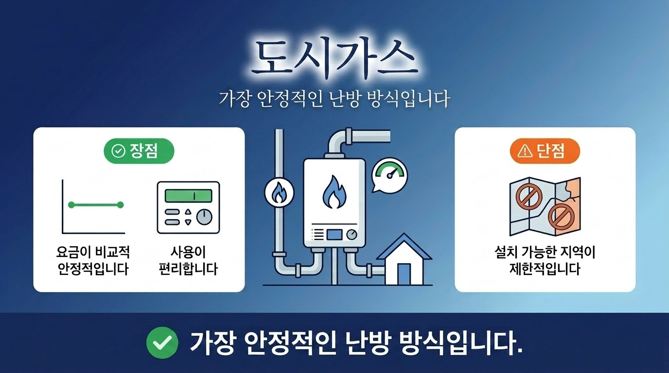 도시가스 난방방식의 장단점 비교