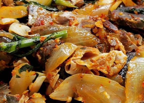 보령한내시장-순대볶음