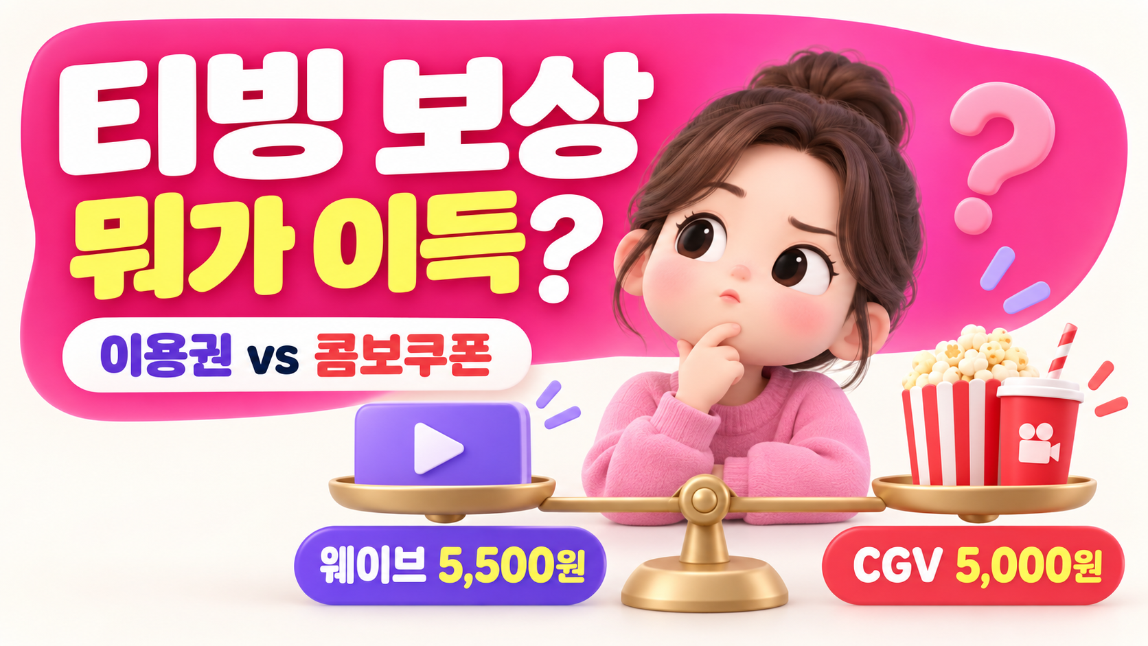 티빙 보상 웨이브 vs CGV 뭐가 이득? 5,500원 이용권&middot;5,000원 콤보쿠폰 비교