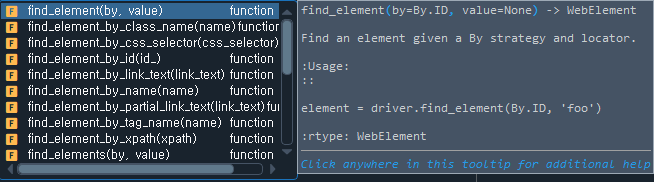 셀레니움 find 함수 종류