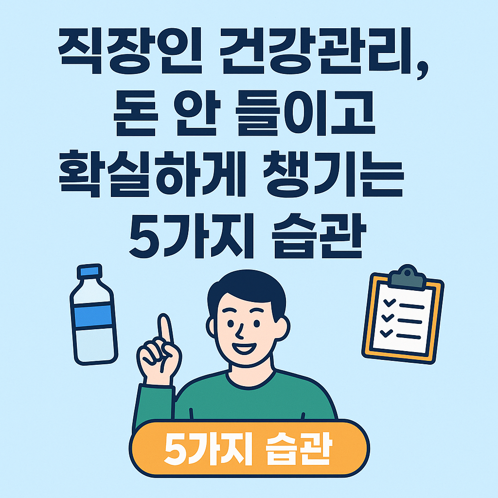직장인 건강관리, 돈 안 들이고 확실하게 챙기는 5가지 습관