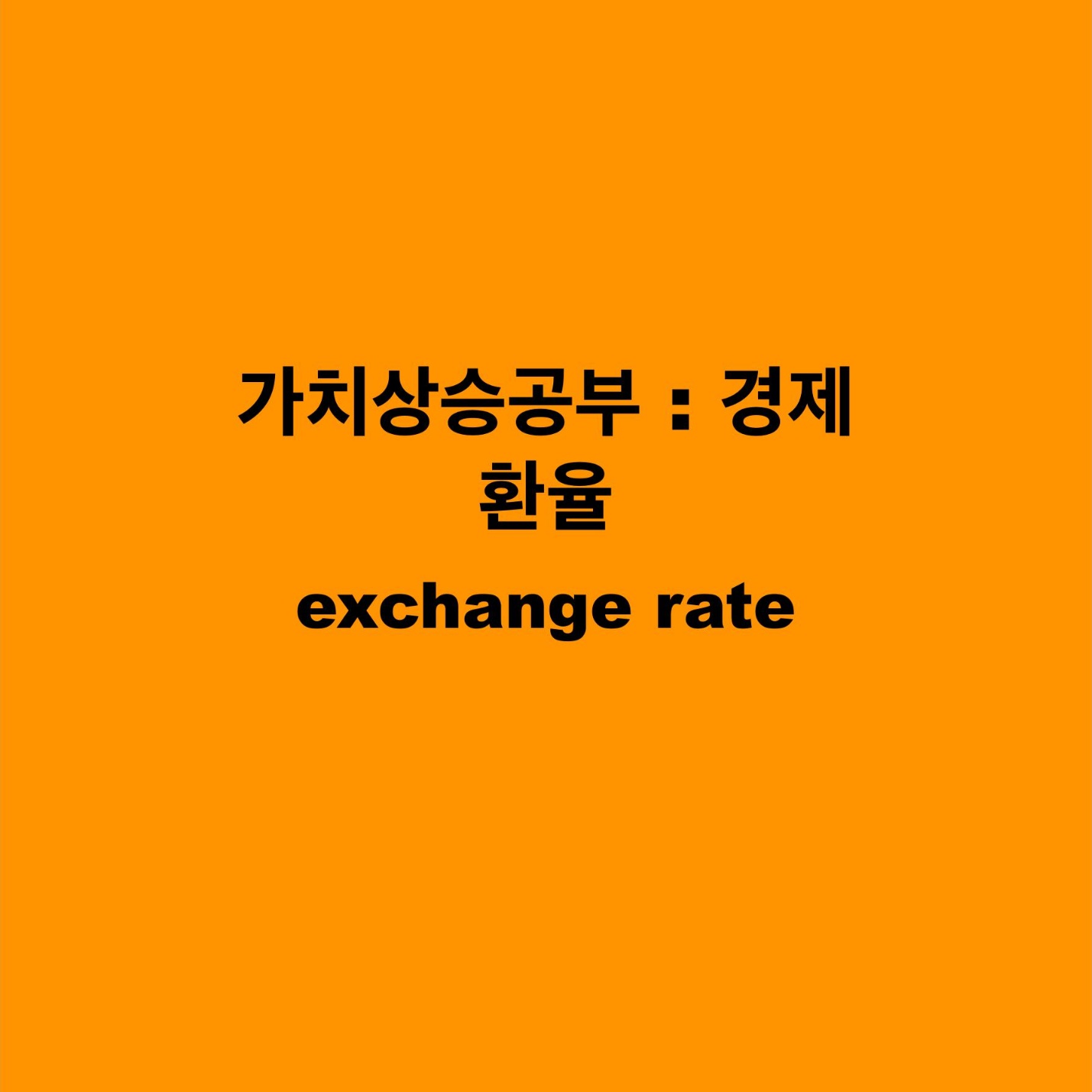 환율(exchange rate)