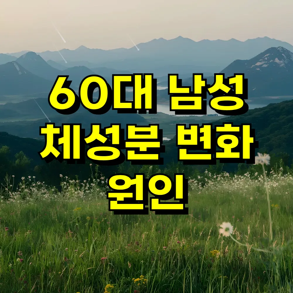 60대 남성 체성분 변화 원인
