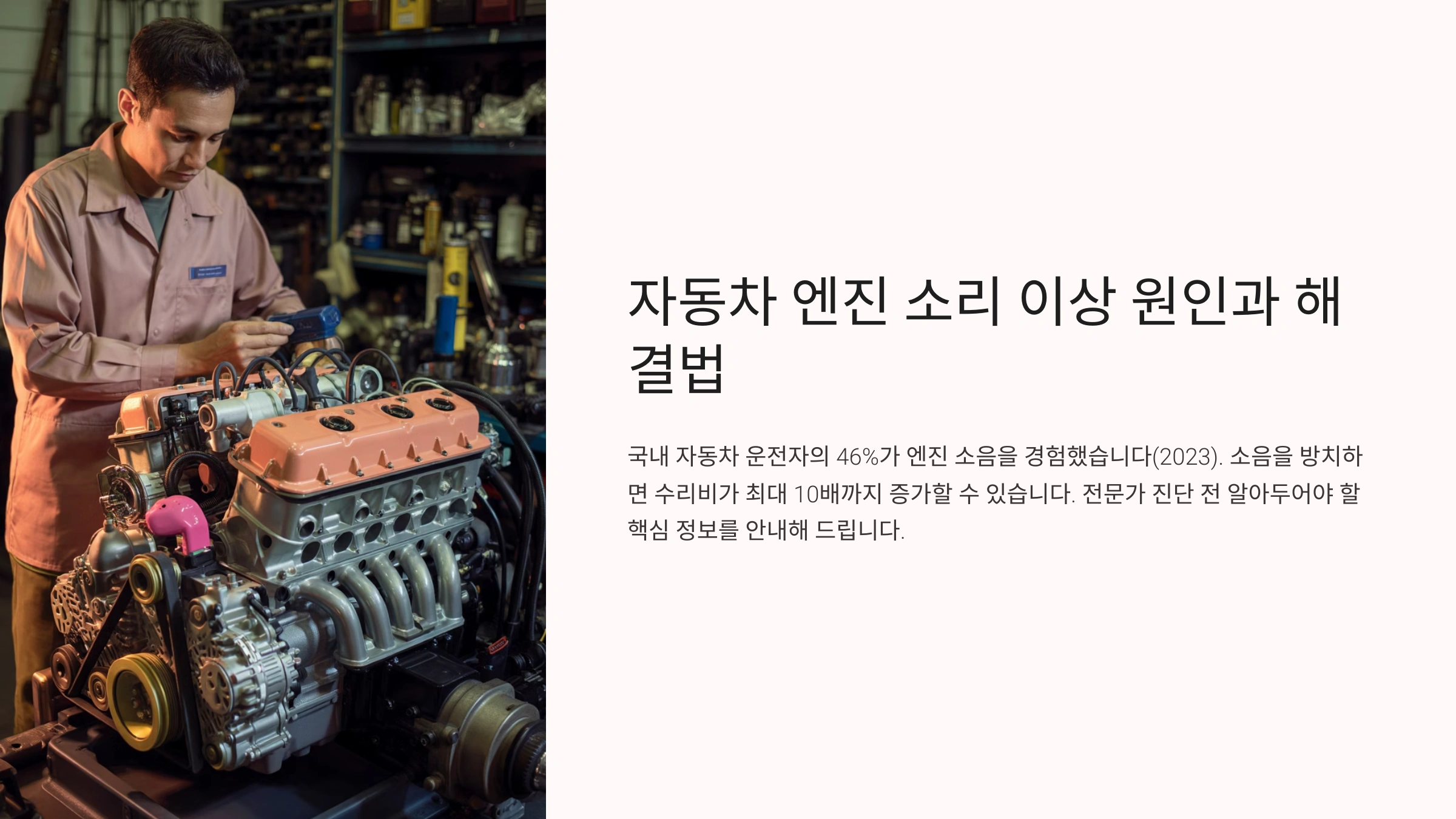 자동차 엔진 소리 이상 원인과 해결법