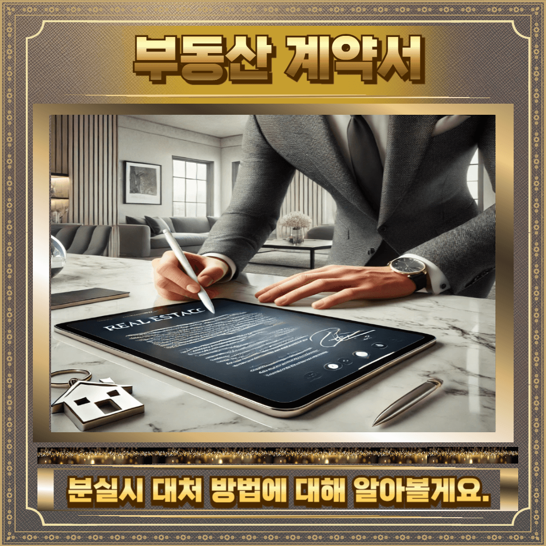 부동산 계약서 분실