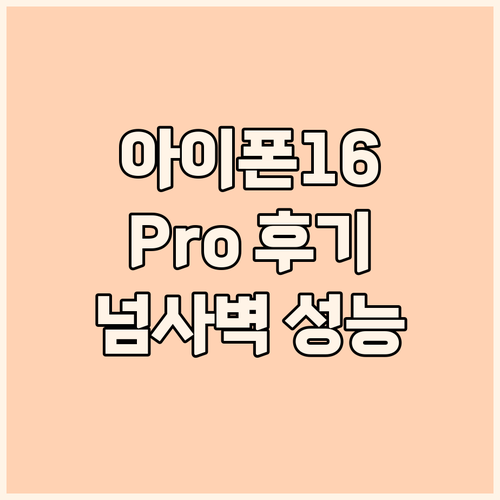 아이폰 16 Pro 실사용 후기 디자..