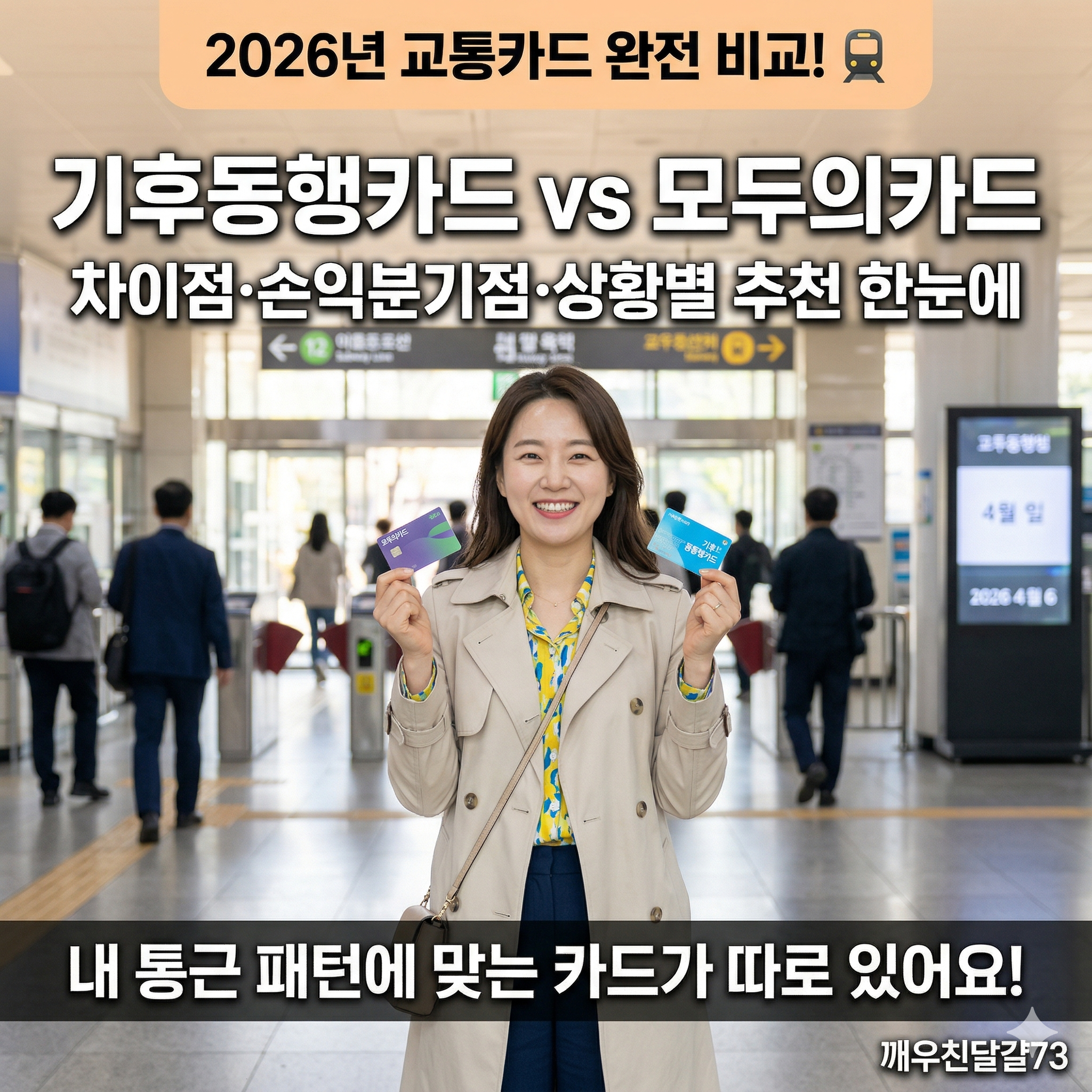 기후동행카드 vs 모두의카드 비교 총정리 &mdash; 2026년 내게 맞는 교통카드는?