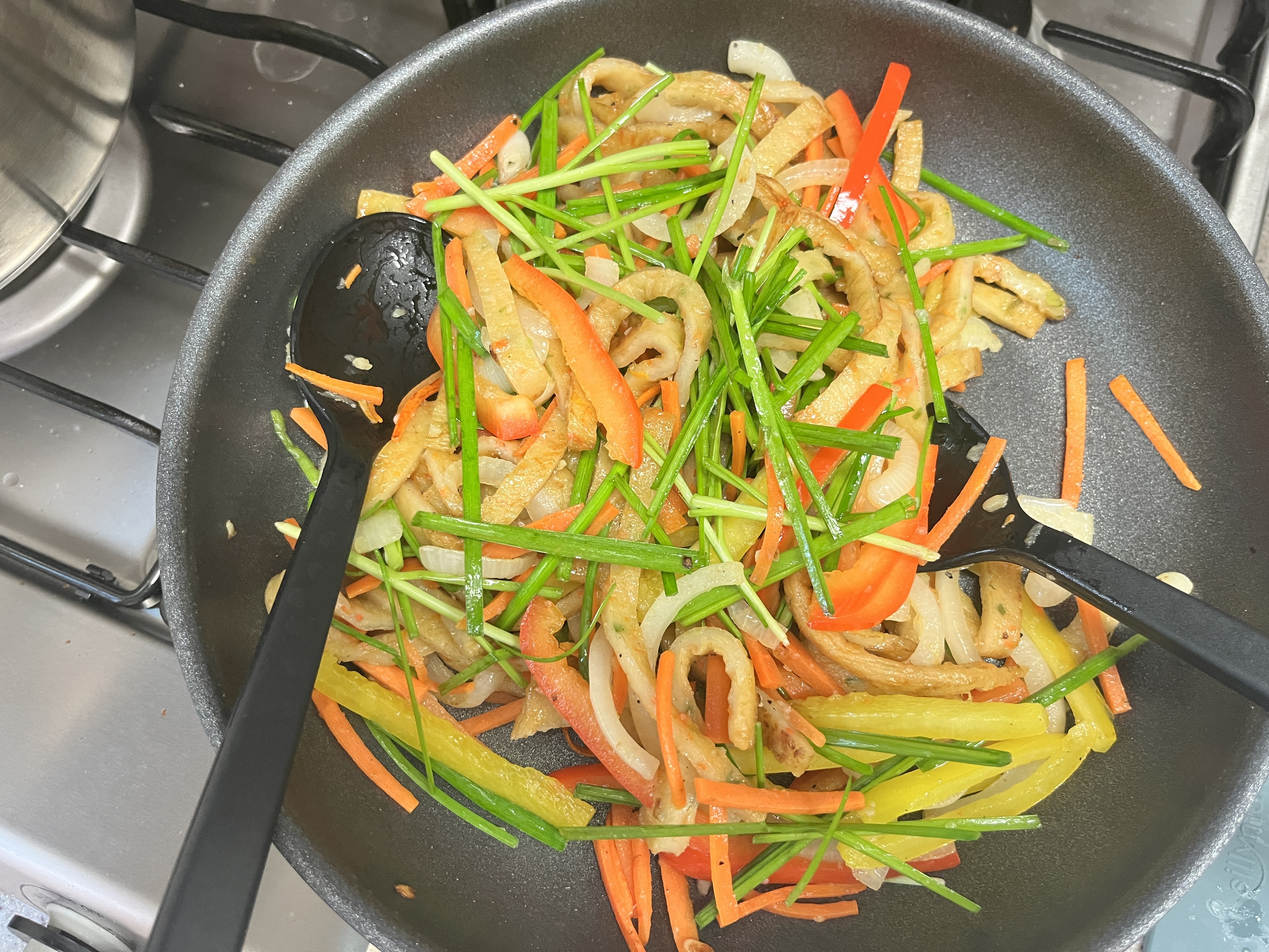 파프리카&amp;#44; 부추 넣기