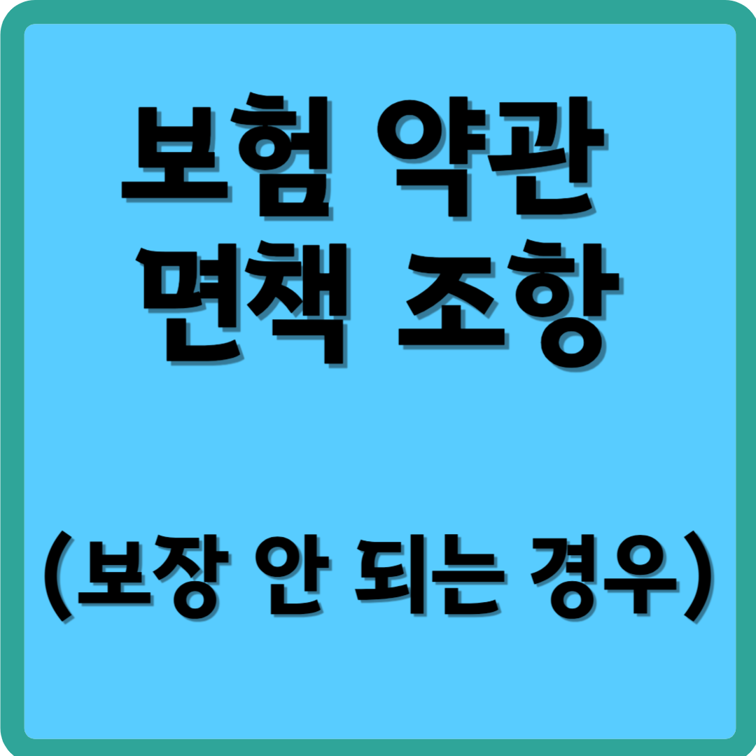보험 약관 면책 조항