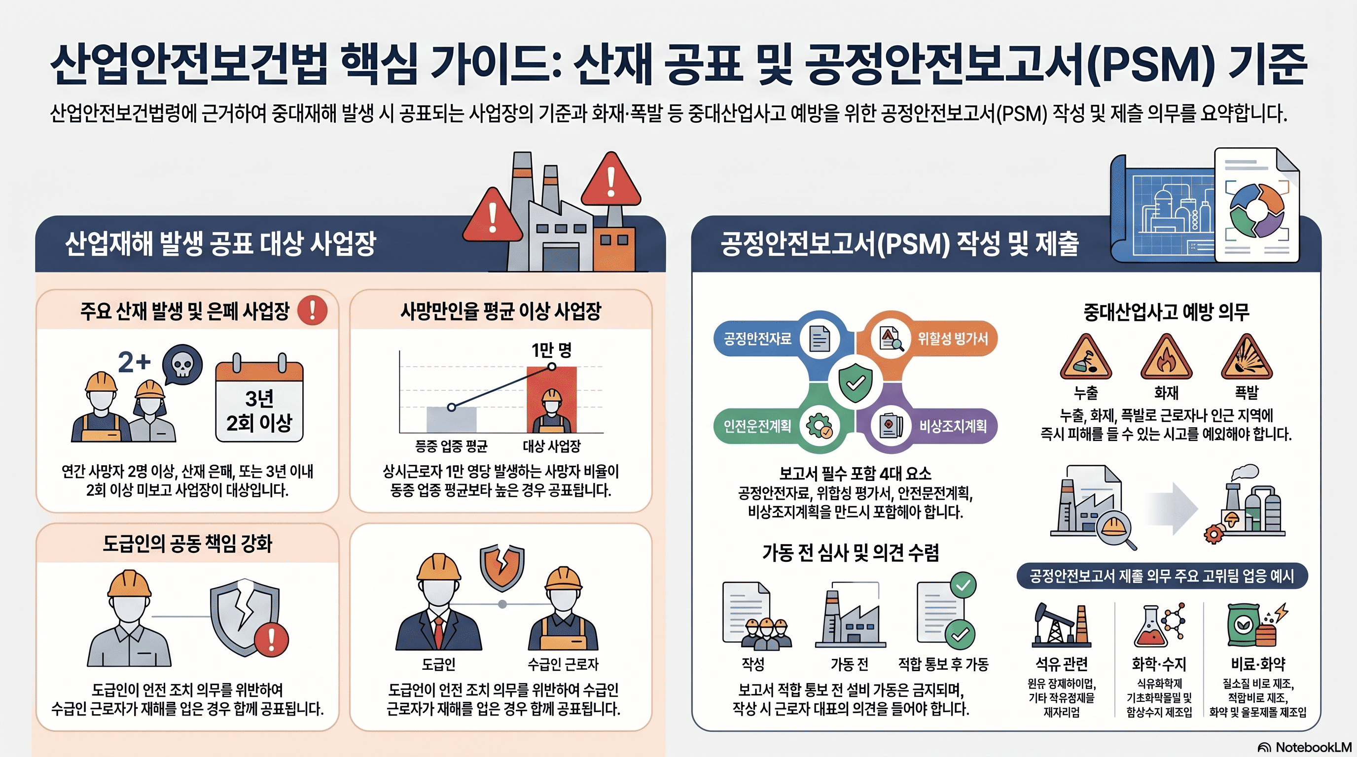 산재 공표 및 공정안전보고서(PSM)