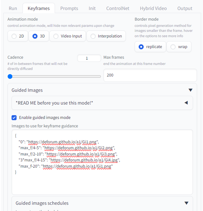 Deforum - Guided Image 모드
