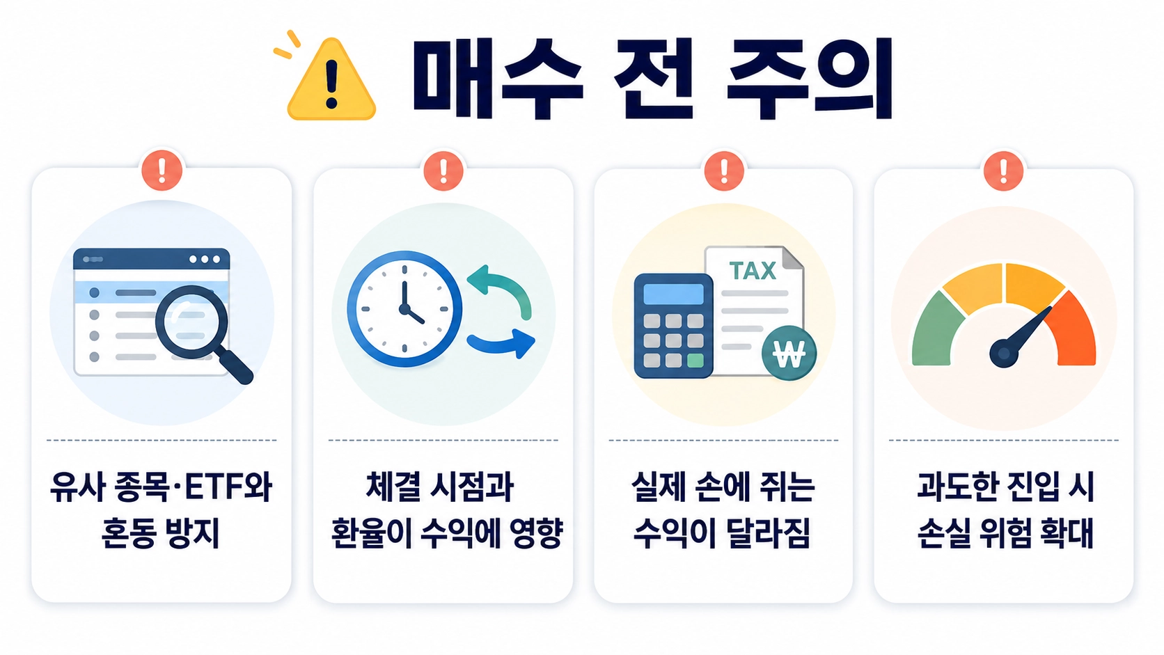 SPCX 매수 전 유사 종목 혼동과 환율&middot;세금 누락, 과도한 투자 금액을 경고하는 체크리스트