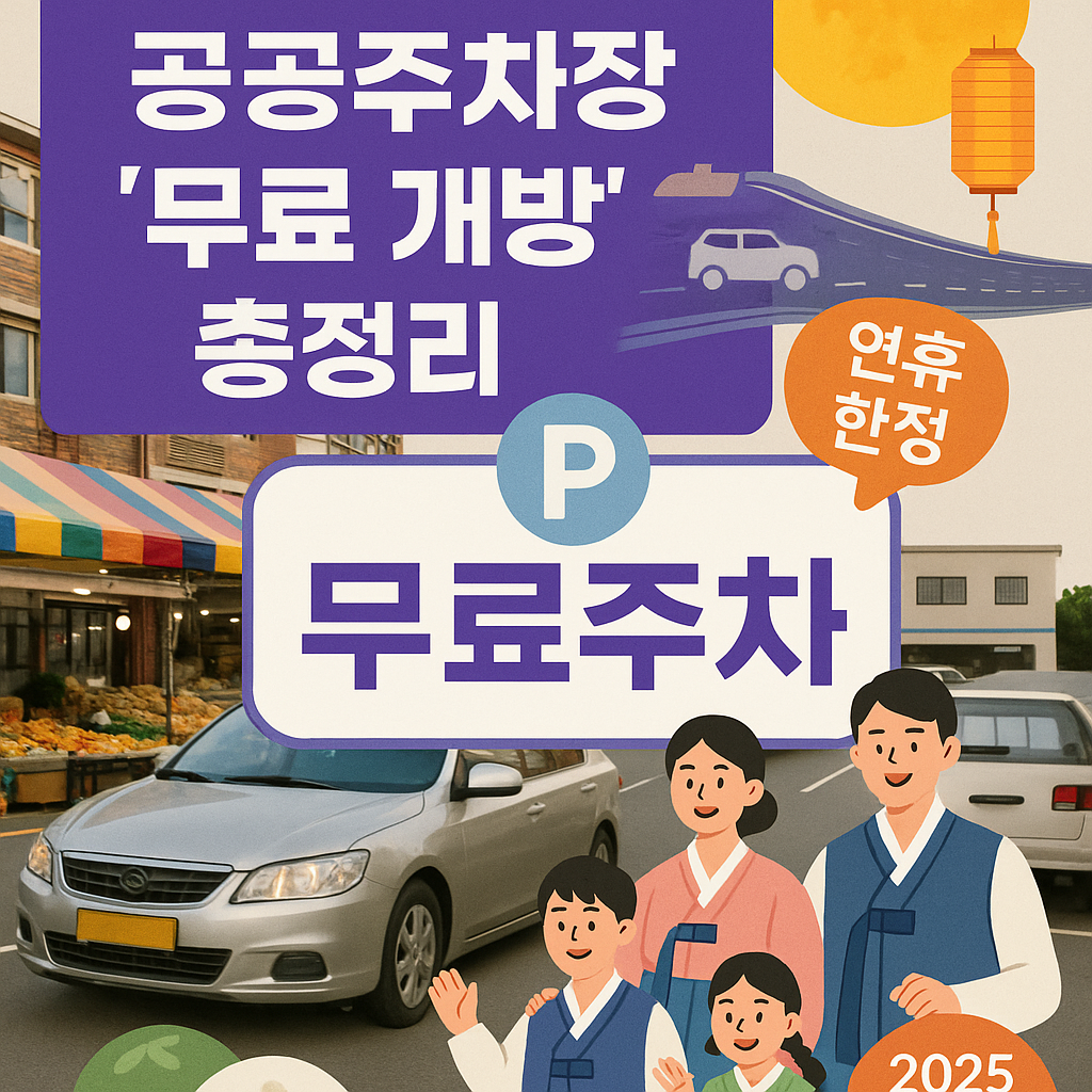 2025 추석 연휴, 공공주차장 &lsquo;무료 개방&rsquo; 총정리