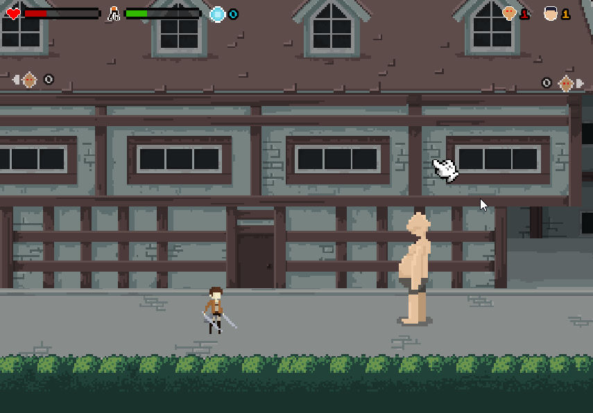 진격의 거인 픽셀게임 플레이화면1