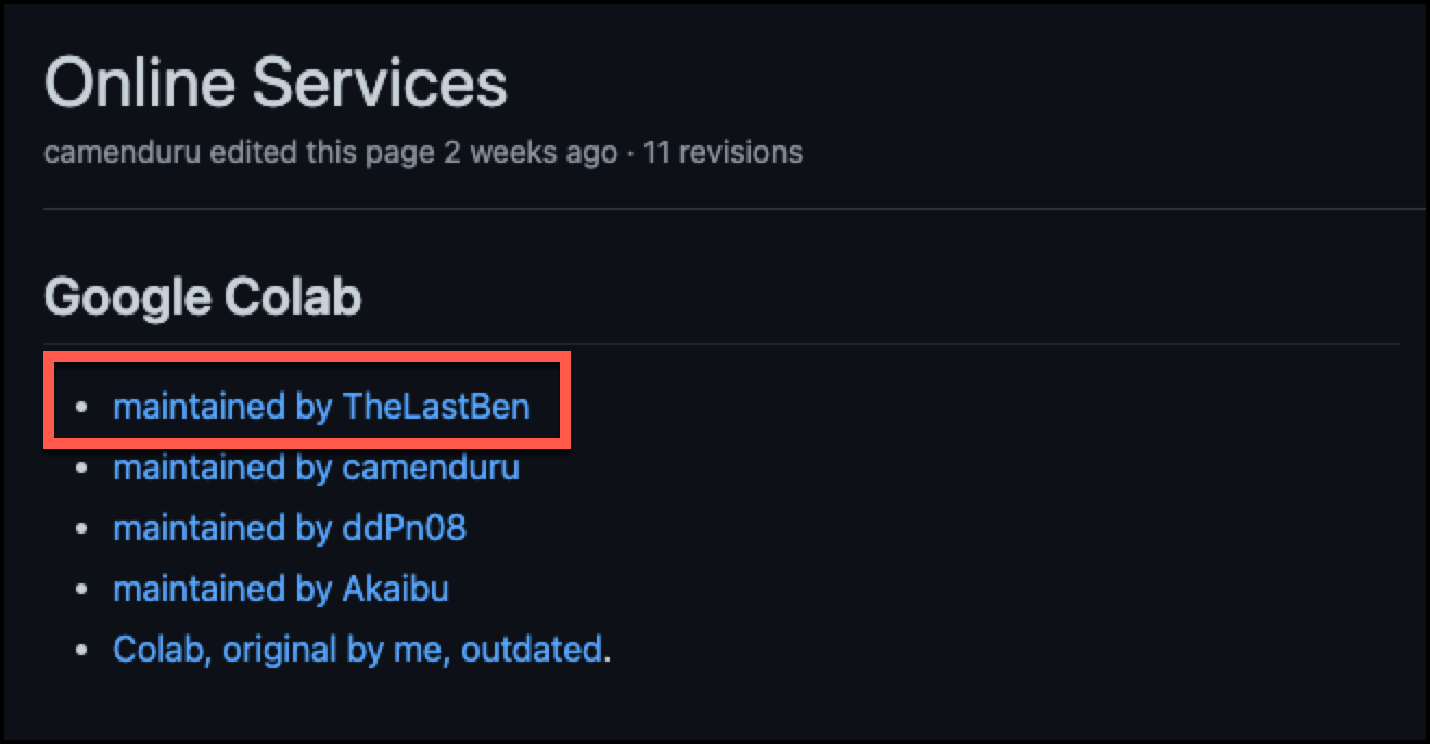 maintained by TheLastBen