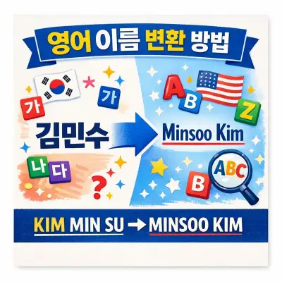영어이름 변환 하기